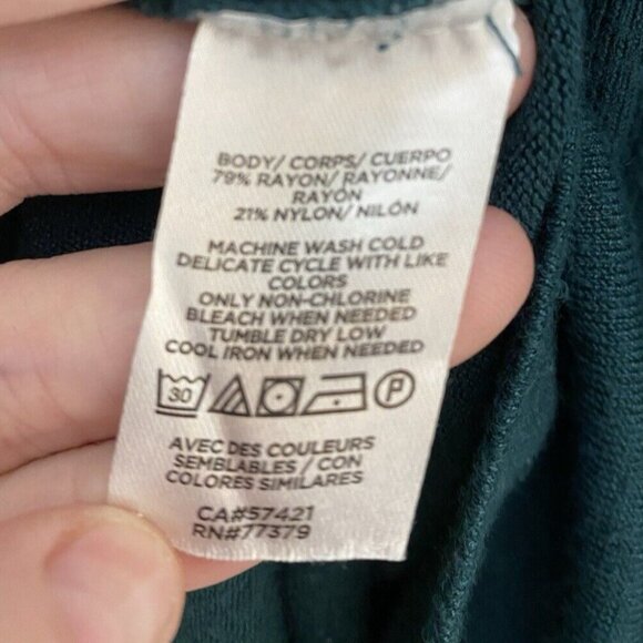 Ann Taylor Factory XL Teal Green Puff-Sleeve Knit • Feminine • Office to Weekend - Picture 5 of 5